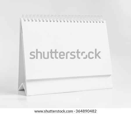 Blank paper desk spiral calendar 