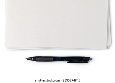 Blank Paper With Mechanical Pencil Isolated On White