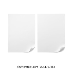 Blank paper sheets on white background - Shutterstock ID 2011757864