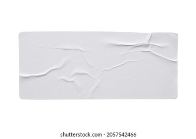 Blank Paper Sticker Label Texture Isolated On White Background