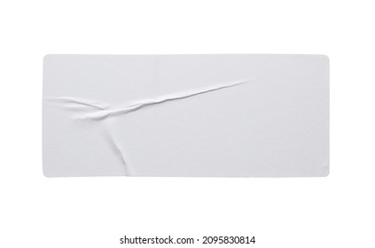 Blank Paper Sticker Label Texture Isolated On White Background