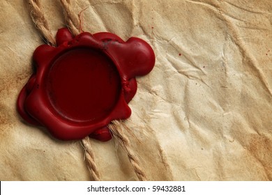 Blank paper with wax seal