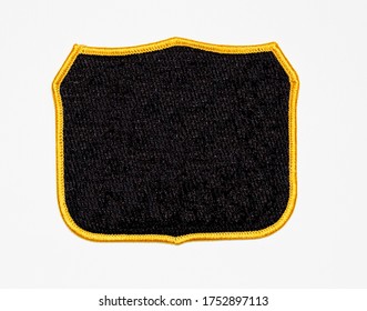 Blank Patch, Black With Gold Trim.