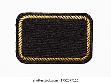 Blank Patch, Black With Gold Trim.