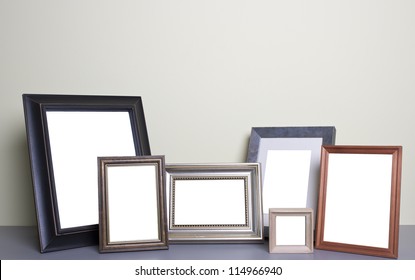 Blank Photo Frames On The Table
