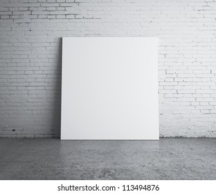 Blank Picture Hanging On Wall