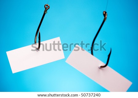 blank piece of paper on hook
