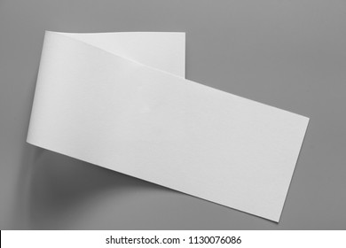 Blank portrait mock-up paper. brochure magazine isolated on gray, changeable background / white paper isolated on gray - Shutterstock ID 1130076086
