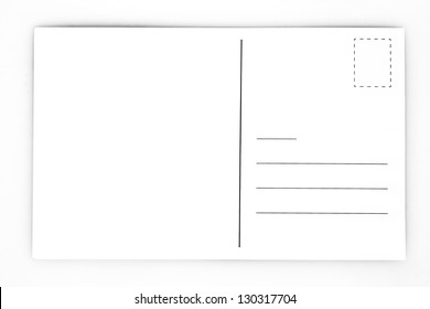 Blank Post Card Isolated