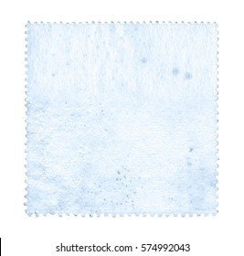 Blank Postage Stamp Background Textured Isolated On White