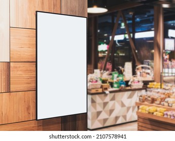 Blank Poster Frame Template Digital Screen Supermarket Advertising Banner 