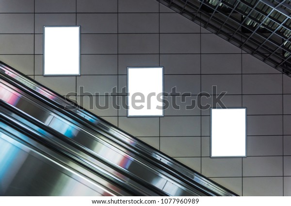 Download Blank Poster Mockup Metro Station Three Stock Photo Edit Now 1077960989