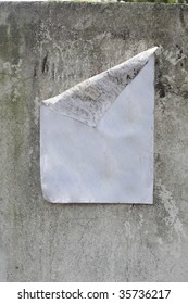 Blank Poster  On The Weathered Wall On The Street