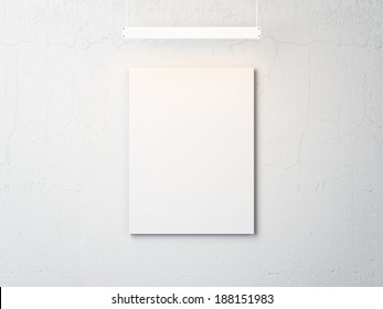 Blank poster with spotlight
