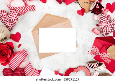 Blank Present Valentine Card