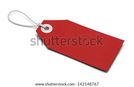Blank Price tag with Copy Space Isolated on White Background.