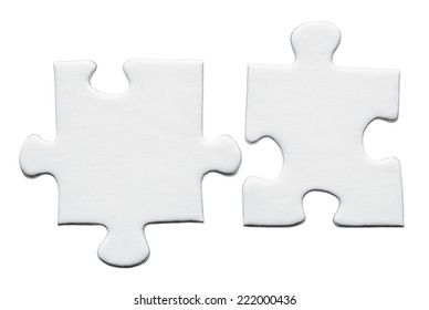 Blank Puzzle On A White Background