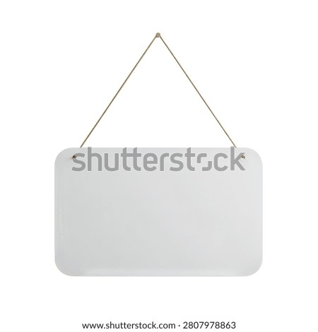 Blank rectangular chalkboard hanging display