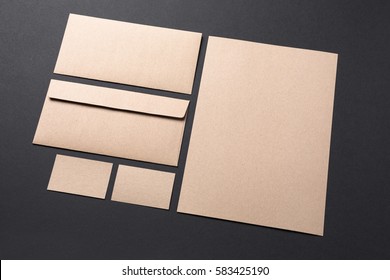 blank recycled paper stationery set