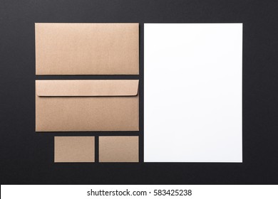 Blank Recycled And White Paper Stationery Set