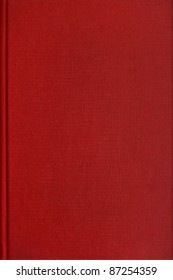 Blank Red Book With Linen Texture