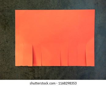 Blank Red Paper With Tear Off Tabs