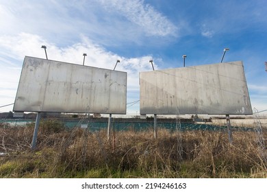 Blank Road Billboard For Advertising.
No People Are Visible, Shot Is Taken In Daylight.