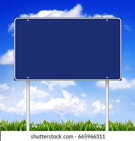 Blank Road Sign