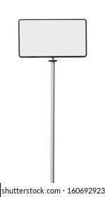 Blank Road Sign Isolated On White