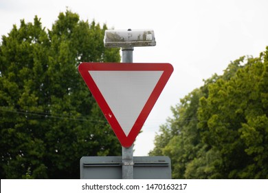 A Blank Road Sign In The Uk