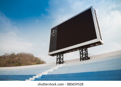 Blank Scoreboard In Outdoor Stadium