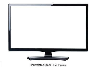 blank screen monitor tv isolated on white