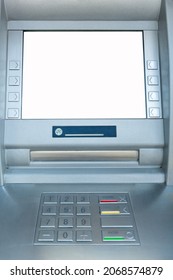 Blank Screened Bank Teller Machine