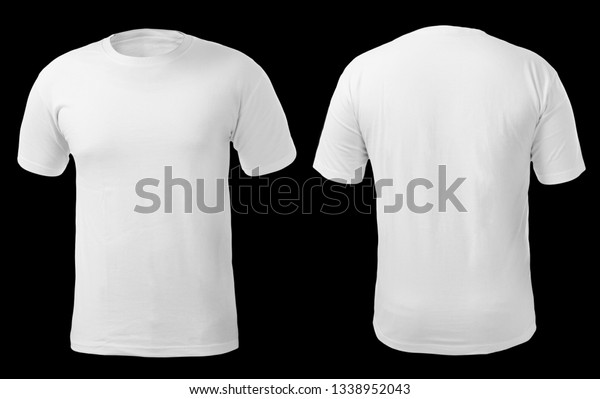 Blank Shirt Mock Template Front Back Stock Photo (Edit Now) 1338952043