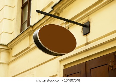 Blank Sign Of A Cafe Restaurant