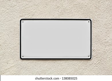 Blank Sign On The Wall