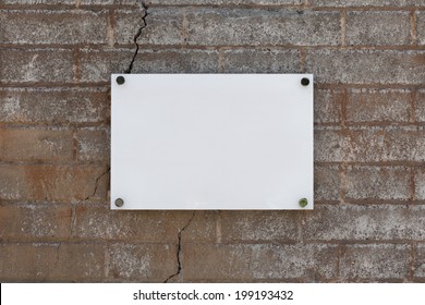 Blank Sign On The Wall Texture