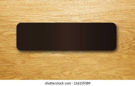 Blank Sign On A Wooden Office Door.