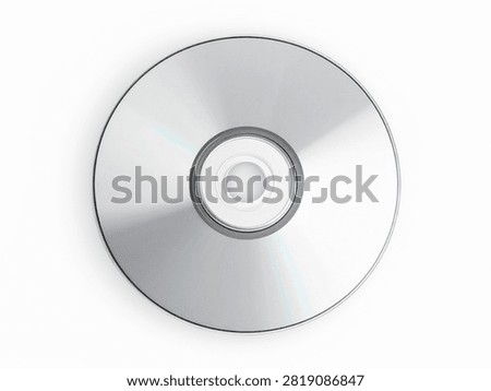 Blank Silver CD DVD Disc Isolated on White Background