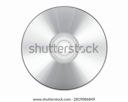 Blank Silver CD DVD Disc Isolated on White Background