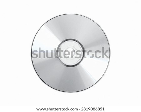 Blank Silver CD DVD Disc Isolated on White Background