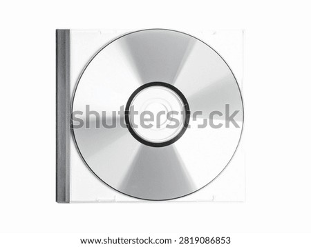 Blank Silver CD DVD Disc Isolated on White Background