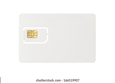 Blank Sim Card Isolated On White 스톡 사진 166519907 | Shutterstock