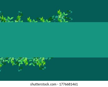 blank space with leave background for presentation 