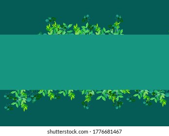blank space with leave background for presentation 