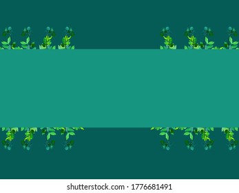 blank space with leave background for presentation 
