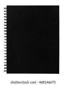 Blank Spiral Bound Scrap Book Front Cover With Empty Copy Space For Insertion Of Your Message Or Design Elements.