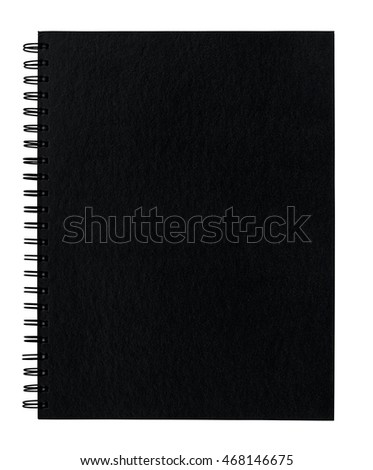 Blank spiral bound scrap book front cover with empty copy space for insertion of your message or design elements.