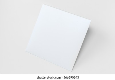 Blank Square Envelope Mockup, Isolated