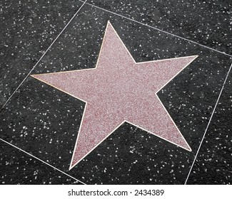 Blank star like those used in Hollywood's Walk of Fame on Hollywood boulevard